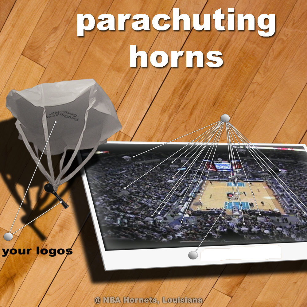 Parachuting horns